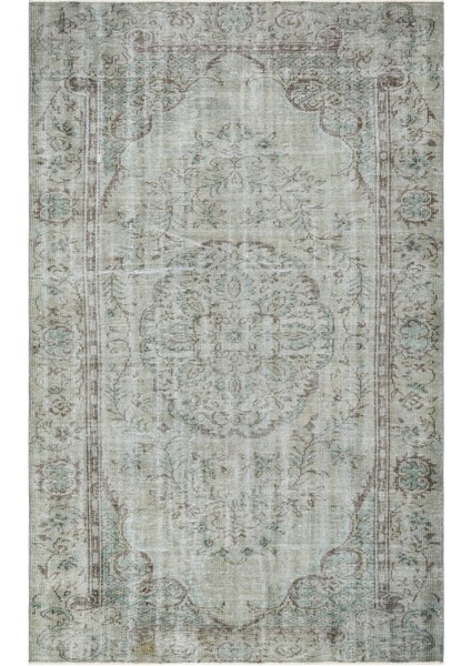 Atina Mavi Eskitme Yün Modern Desenli Yün Hav Toz Vermez Leke Tutmayan Salon Yolluk Mutfak El Dokuma Halı