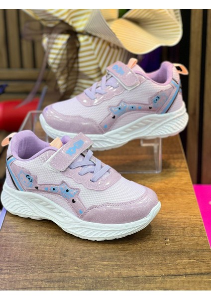 Kız Çocuk Ortopedik Spor Ayakkabı-Lila-Turkuaz