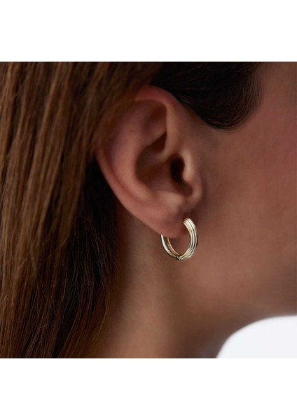 Çizgili Halka J Küpe