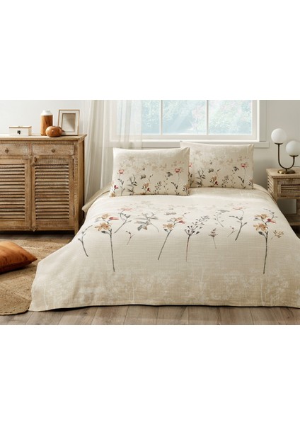 Ramas Secas Çift Kişilik Pike Takımı Krem 2617