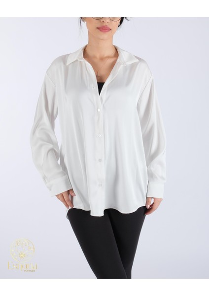 Düz Saten Gömlek Ecru fiyatları