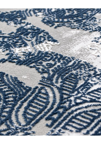 Ariel Modern Mavi Pamuk Dikdörtgen Modern Desenli Akrilik Hav Vermeyen Leke Tutmayan Kolay Temizlenen Yumuşak Makine Salon Yolluk Mutfak Halı indirimleri