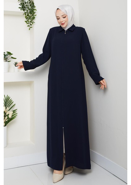 Büyük Beden Ferace Krep Kumaş Yazlık Ince Lacivert 2501 fırsatları