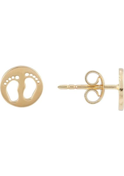 Ayak Izi Çocuk Küpesi