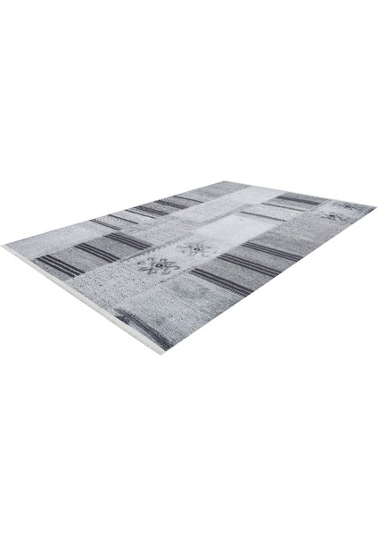 Bialogard Gri Patchwork Etnik Modern Desenli Makinada Yıkanabilir Hav Toz Vermez Leke Tutmayan Kaymaz Taban Dijital Makine Baskı Salon Yolluk Mutfak Halı modelleri