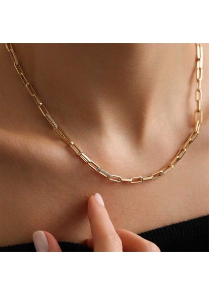 Parça Taşlı Ataç Zincir