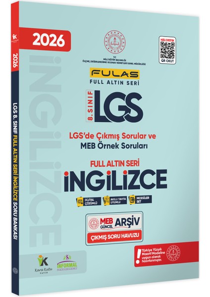 2026 8.Sınıf Full LGS Altın Seri (FULAS)MEB Çıkmış Modüler Soru Bankası Seti Çözümlü EN KAPSAMLI SET fiyatları