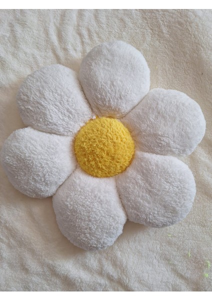 Papatya Yastık Yumuşak Peluş 47X 47 cm Büyük Boy Yastık & Minder