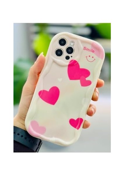 Aksesuar Iphone 12 ve 12 Pro Birebir ile Uyumlu Smile Kalp Baskı Desenli Esnek Silikon Kılıf fiyatları