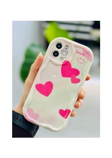 Aksesuar Iphone 12 ve 12 Pro Birebir ile Uyumlu Smile Kalp Baskı Desenli Esnek Silikon Kılıf modelleri