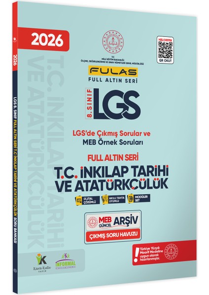 2026 8.sınıf Full Lgs Altın Seri(Fulas)Lgs/meb Örnek Çıkmış Modüler Soru Bankası Çözümlü Sözel Set indirimleri