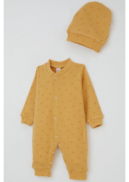 Erkek Bebek Tulum Mini Geometrikşekiller 0-6 Ay, Hardal Sarı modelleri