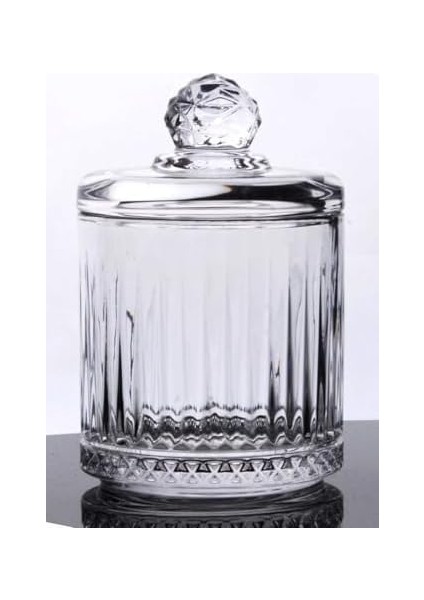 Lüx Kristal Büyük Cam Şekerlik & Cam Lokumluk, Kesme Cam Lüx Şekerlik 13CM*7.8CM - 06638 modelleri