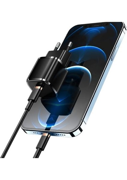 Rapid 20W Usb-C Mini Pd Hızlı Şarj Cihazı Güç Adaptörü ve 1 Metre Iphone Şarj Kablosu L23 - Blt-00 modelleri