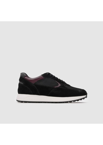 Erkek Sneaker Ayakkabı 052124, Siyah - Bordo, 40