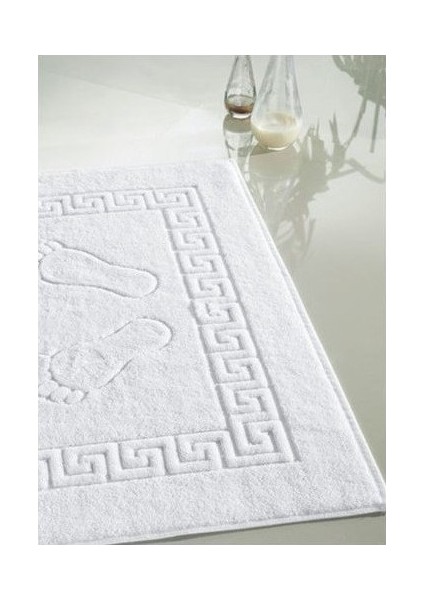 6'lı Ayak Izli Banyo Paspas Pamuklu Ayak Havlusu 50 x 70 cm