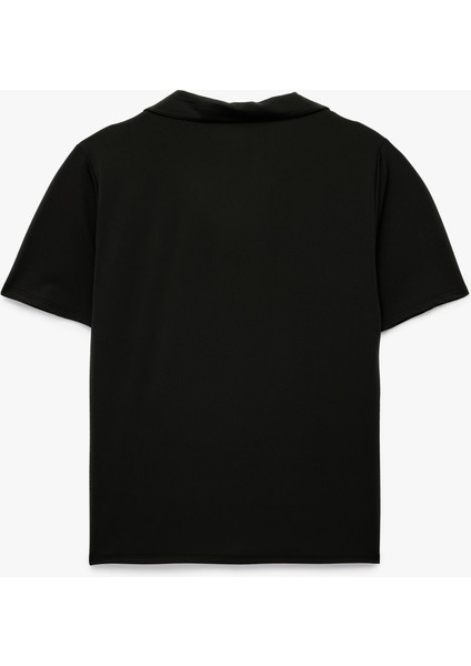 Kısa Kollu Polo Yaka Rahat Kalıp Spor Tişört fiyatları