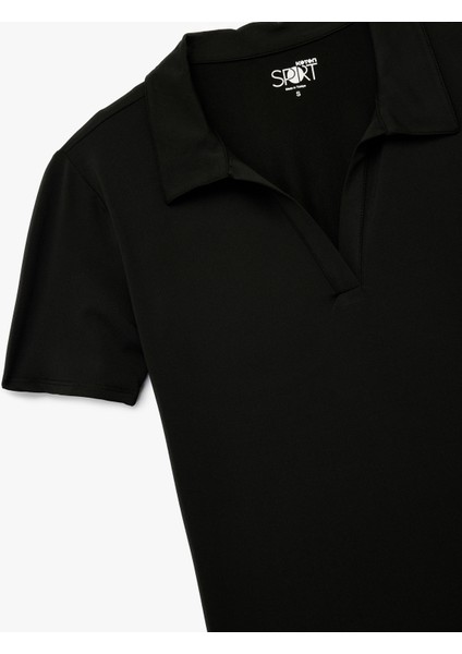 Kısa Kollu Polo Yaka Rahat Kalıp Spor Tişört modelleri