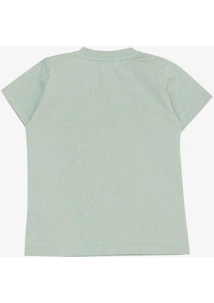 Erkek Bebek Tişört Sevimli Hayvancıklar Baskılı 9 Ay-3 Yaş, Mint Yeşili modelleri