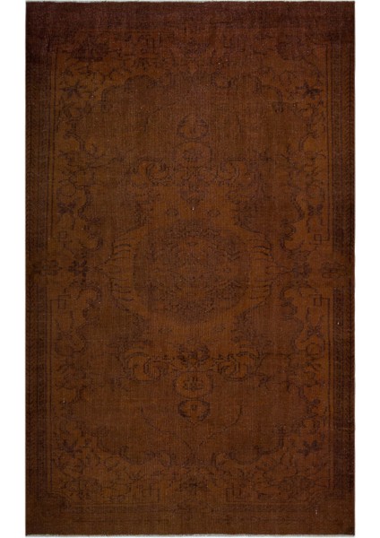 Girit Kahverengi Geometrik Yün Modern Desenli Yün Hav Toz Vermez Leke Tutmayan Salon Yolluk Mutfak El Dokuma Halı