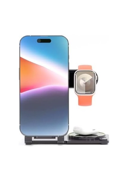AG-W11 15W 3 In 1 Wireless Şarj Istasyonu modelleri