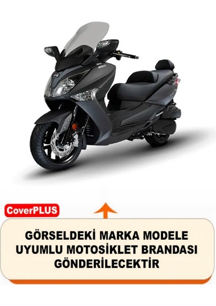 Reflektörlü Siyah Turuncu Dikişli Sym Joymax 250I Abs Pro Arka Çanta Uyumlu Branda Motosiket Brandası Motor Örtüsü Çadır Su Geçirmez Motosiklet Kılıfı Motor Brandası fiyatları