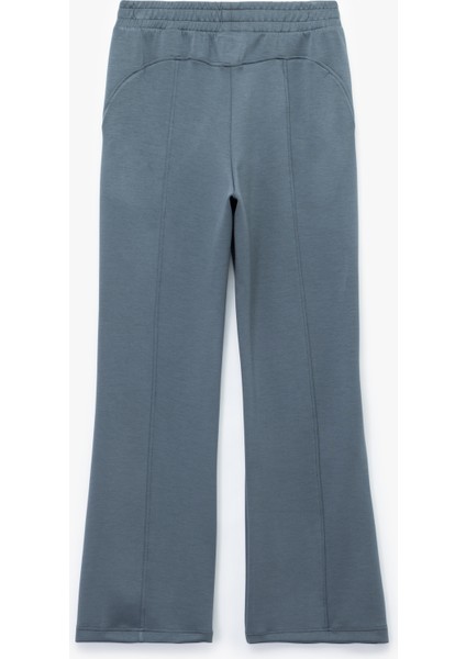 Yüksek Bel Cepli Rahat Kalıp Scuba Geniş Paça Eşofman Altı fiyatları