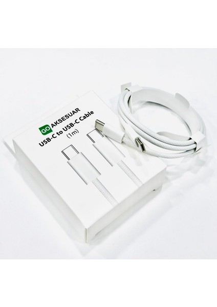 Aksesuar Iphone Usb-C To Usb-C 20W 1 Metre Hızlı Şarj Kopmaz Örgü Kablo Iphone 15-15PROMAX-16-16PROMAX-16PLUS