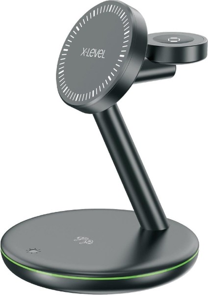 X-Multimag Iphone/ Watch/airpods Ile Uyumlu Magsafe Özellikli 3 In 1 Kablosuz Şarj Istasyonu, 33W Hızlı Şarj, Aynı Anda 3 Cihaz Şarj Etme, Araç ve Masaüstü KULLANIM,XC4053 Siyah