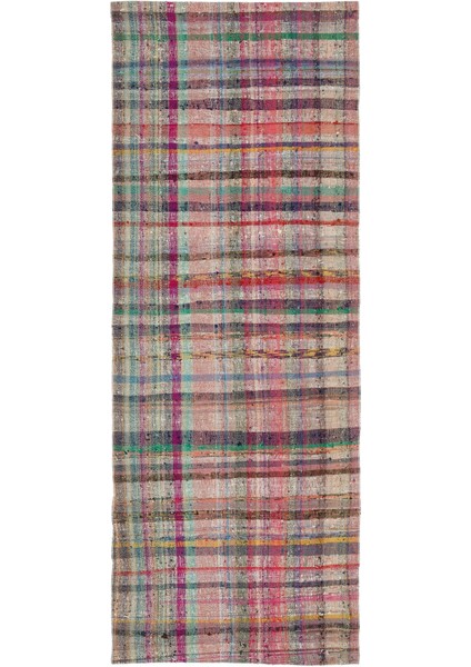 Teselya Bej Çizgili Yün Modern Desenli Yün Hav Toz Vermez Leke Tutmayan Salon Yolluk Mutfak El Dokuma Halı