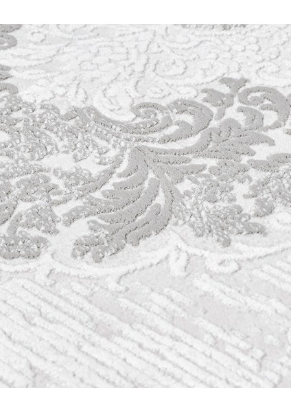 Lexi Göbekli Beyaz Pamuk Dikdörtgen Modern Desenli Akrilik Hav Vermeyen Leke Tutmayan Kolay Temizlenen Yumuşak Makine Salon Yolluk Mutfak Halı fırsatları