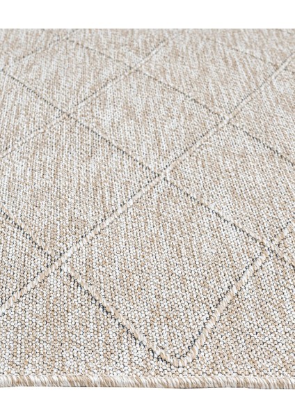 Reflection Geometrik Bej Polyester Dikdörtgen Modern Desenli Akrilik Hav Vermeyen Leke Tutmayan Kolay Temizlenen Yumuşak Makine Salon Yolluk Mutfak Halı modelleri