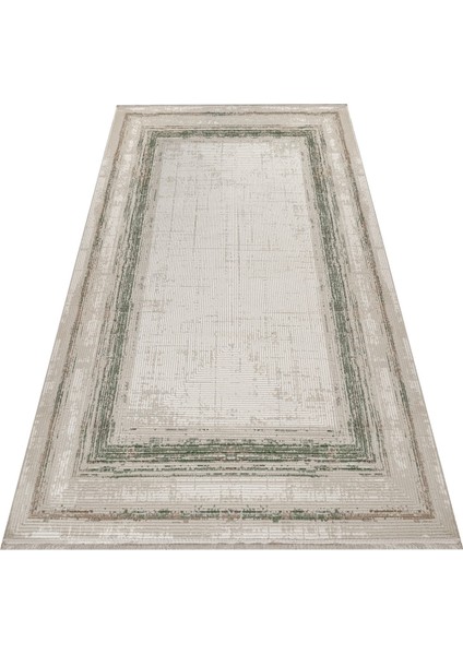 Ghada Çerçeveli Krem Akrilik Dikdörtgen Modern Desenli Akrilik Hav Vermeyen Leke Tutmayan Kolay Temizlenen Yumuşak Makine Salon Yolluk Mutfak Halı fırsatları