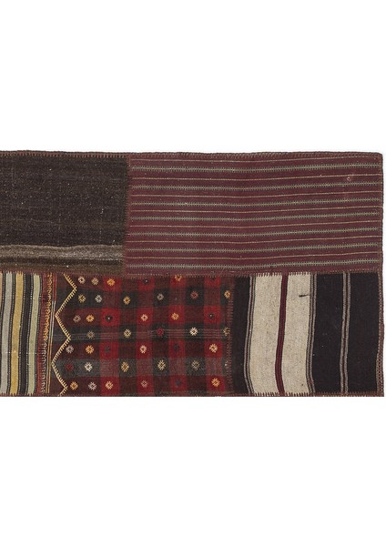 Kırmızı Patchwork Etnik Modern Desenli Yün Hav Toz Vermez Leke Tutmayan Salon Yolluk Mutfak El Dokuma Halı modelleri