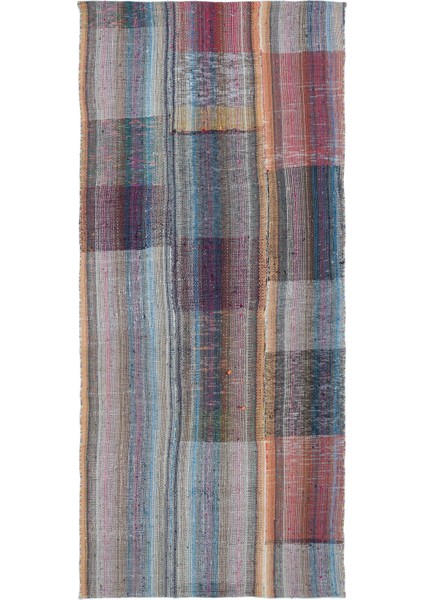 Iskece Turkuaz Eskitme Yün Modern Desenli Yün Hav Toz Vermez Leke Tutmayan Salon Yolluk Mutfak El Dokuma Halı