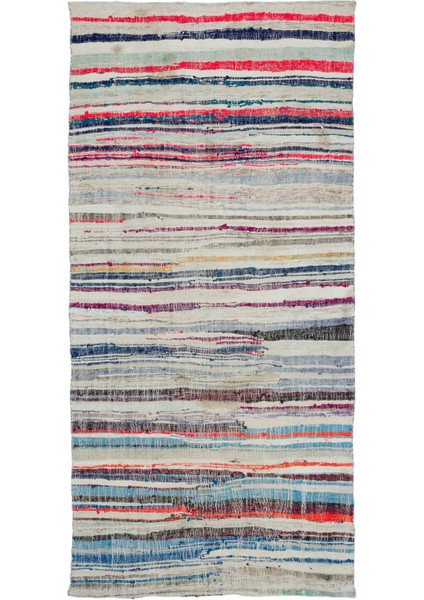 Girit Bej Çizgili Yün Modern Desenli Yün Hav Toz Vermez Leke Tutmayan Salon Yolluk Mutfak El Dokuma Halı