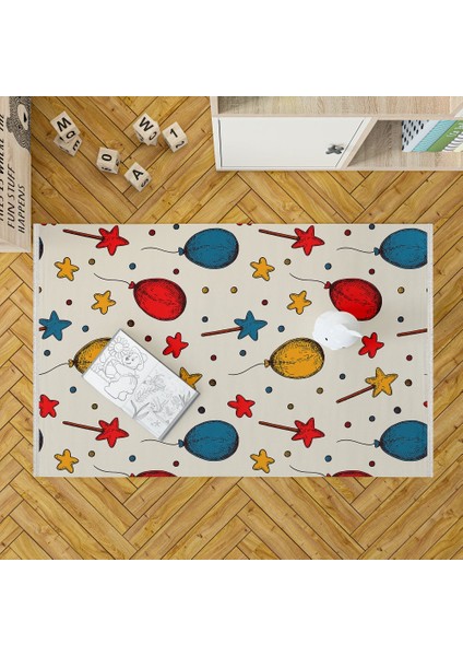 Figürlü Bej Pamuk Dikdörtgen Modern Desenli Pamuk Makinada Yıkanabilir Hav Toz Vermez Leke Tutmayan Kaymaz Taban Dijital Makine Baskı Salon Yolluk Mutfak Halı modelleri