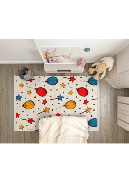 Figürlü Bej Pamuk Dikdörtgen Modern Desenli Pamuk Makinada Yıkanabilir Hav Toz Vermez Leke Tutmayan Kaymaz Taban Dijital Makine Baskı Salon Yolluk Mutfak Halı fırsatları