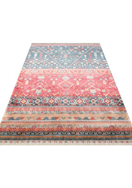 Geometrik Lacivert Tensel Dikdörtgen Modern Desenli Akrilik Hav Vermeyen Leke Tutmayan Kolay Temizlenen Yumuşak Makine Salon Yolluk Mutfak Halı