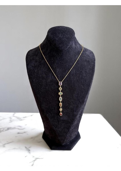 14 Ayar Altın Görünümlü Y Model Kolye LVD564-3