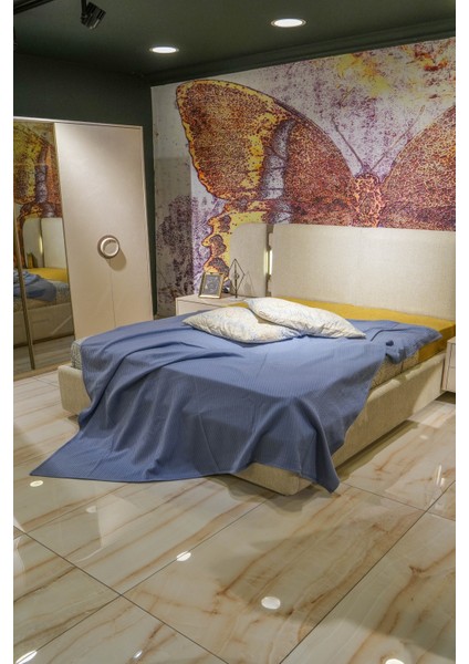 %100 Pamuk Çift Kişilik Yazlık Örgü Pike, Yatak Örtüsü, Terletmez Kumaş (240X200CM) fiyatları