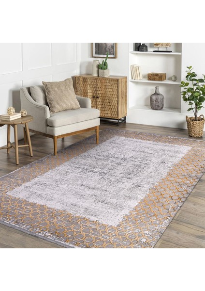 Rose Gri Çerçeveli Etnik Modern Desenli Örgü Hav Vermeyen Leke Tutmayan Kolay Temizlenen Yumuşak Makine Salon Yolluk Mutfak Halı fiyatları