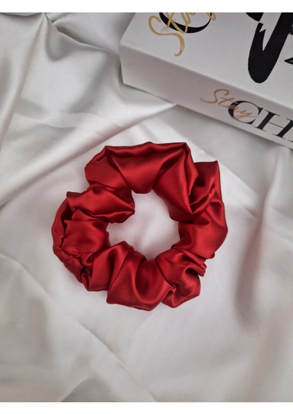 Kadın Saten Toka - Kızıl Miras – Tekli Lüks Lastik Model Scrunchie modelleri
