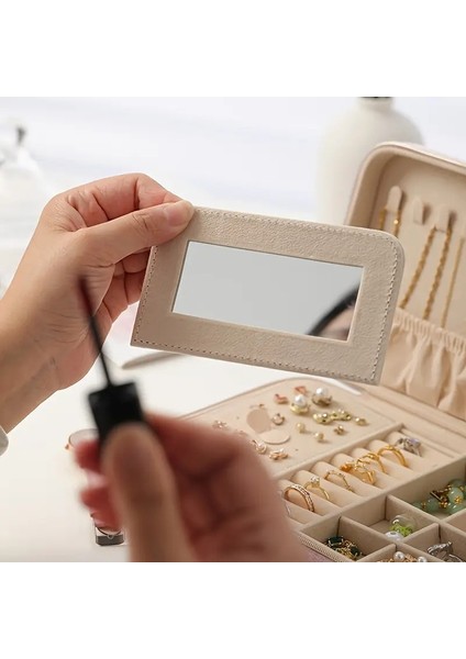 Gmn-2 Lüx Kadife Mücevher Takı Kutusu - Yüzük Küpe Altın Kolye Takı Organizeri / Aynalı fiyatları