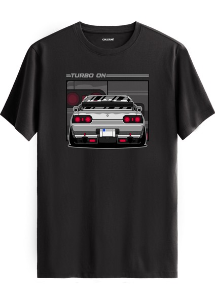 Turbo Spor Araba Baskı Tasarım %100 Pamuk Premium Kumaş Tişört