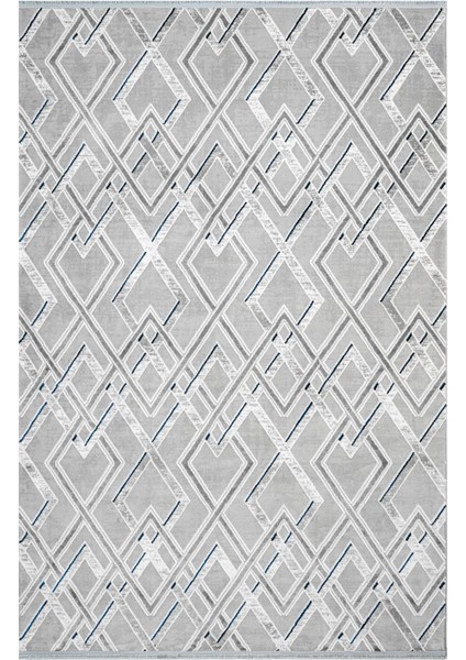 Chelsea Geometrik Gri Bambu Dikdörtgen Modern Desenli Akrilik Hav Vermeyen Leke Tutmayan Kolay Temizlenen Yumuşak Makine Salon Yolluk Mutfak Halı