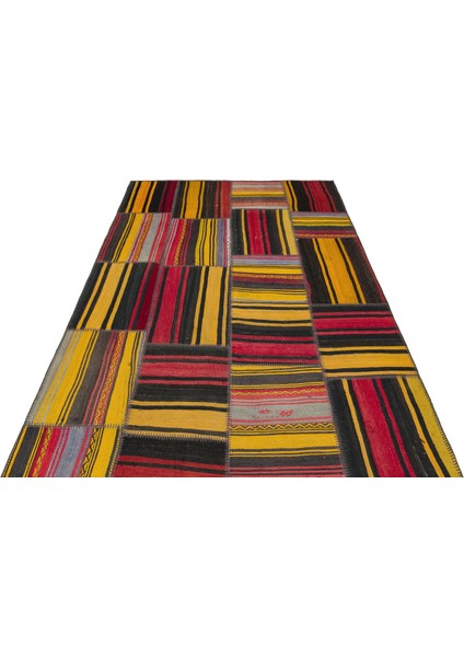 Girit Yeşil Çizgili Yün Modern Desenli Yün Hav Toz Vermez Leke Tutmayan Salon Yolluk Mutfak El Dokuma Halı modelleri