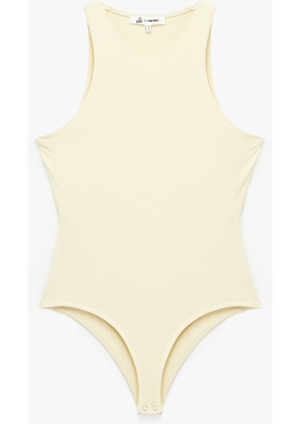 Kolsuz Bisiklet Yaka Çıtçıtlı Slim Fit Body