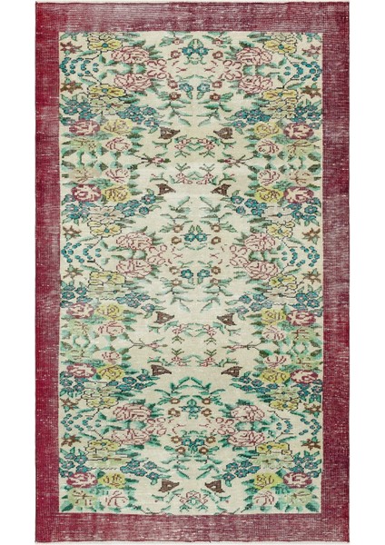 Atina Mavi Eskitme Yün Modern Desenli Yün Hav Toz Vermez Leke Tutmayan Salon Yolluk Mutfak El Dokuma Halı