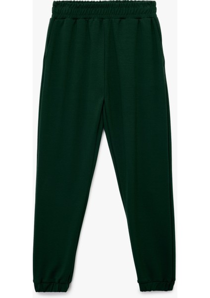 Yüksek Bel Rahat Kalıp Şardonlu Jogger Eşofman Altı